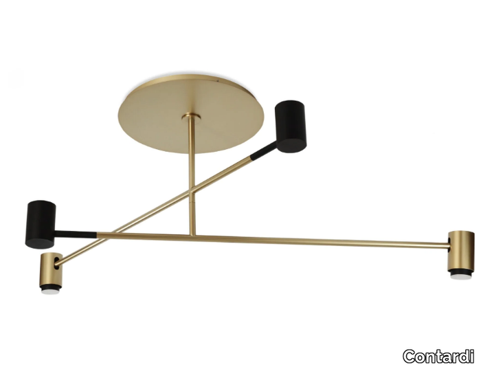 MELANOCETUS PL DOUBLE - LED metal ceiling lamp _ Contardi