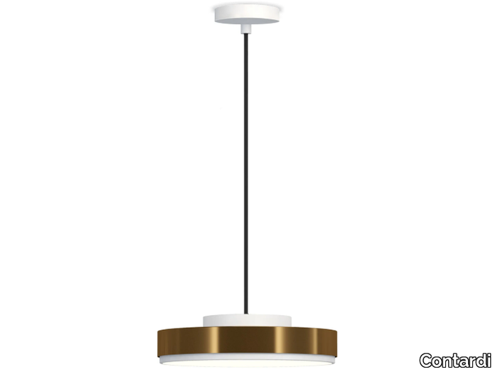 DISCUS - LED dimmable brass pendant lamp _ Contardi