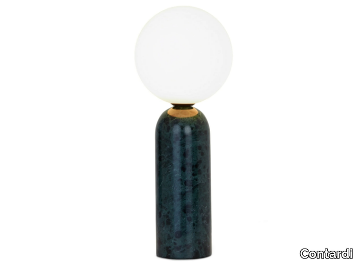 EMMA - LED marble and opal glass table lamp _ Contardi