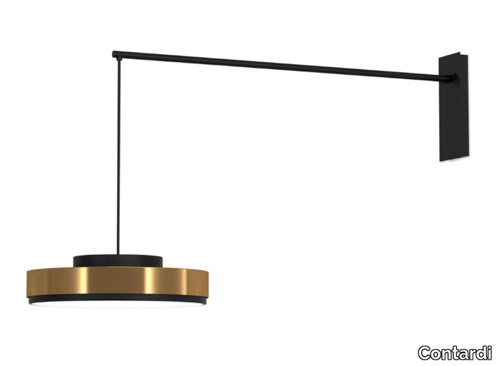 DISCUS - LED dimmable brass wall lamp _ Contardi