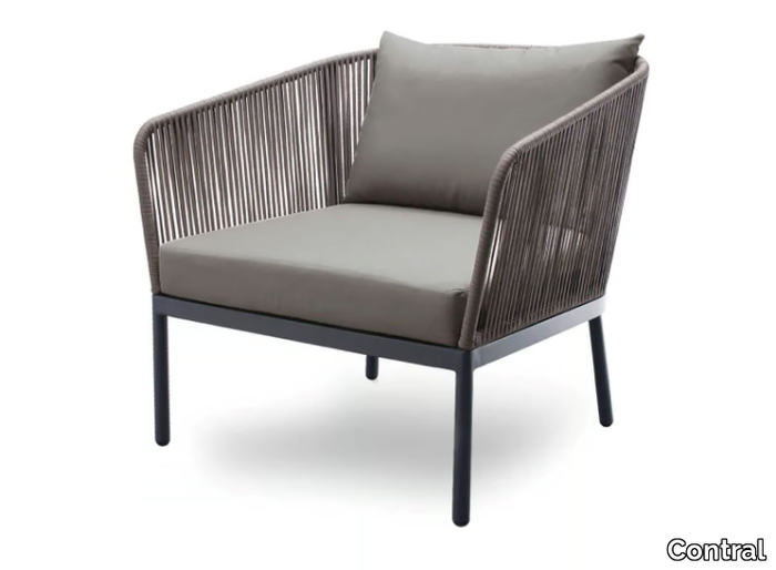 BERGEN - Fabric outdoor armchair with armrests _ Contral