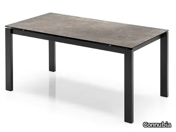 BARON - Extending rectangular ceramic table _ Connubia