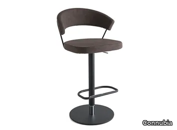 NEW YORK - Imitation leather stool height-adjustable with footrest _ Connubia