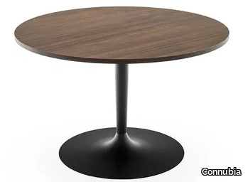 PLANET - Round melamine-faced chipboard table _ Connubia