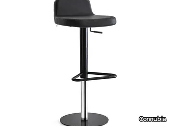 RILEY - Imitation leather stool height-adjustable with footrest _ Connubia