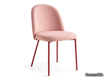 TUKA - Upholstered fabric chair with metal legs _ Connubia