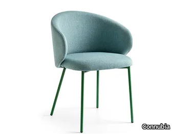 TUKA - Upholstered chair with metal legs _ Connubia