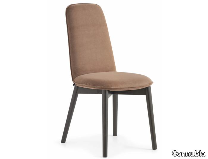 RILEY - Upholstered fabric chair with wooden legs _ Connubia