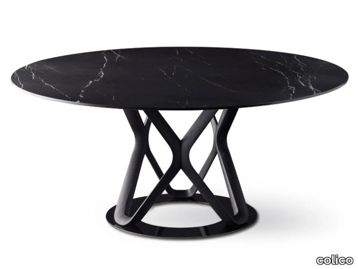 V6 - Round porcelain stoneware table _ colico