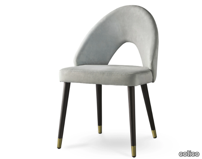 DIANA.F - Fabric chair with ash base _ colico