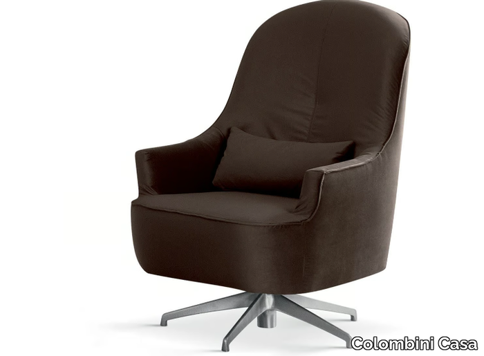 MUNA - Swivel leather armchair _ Colombini Casa