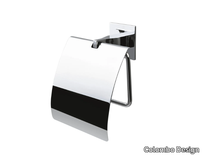 FOREVER B2991 - Chromed brass toilet roll holder with cover _ Colombo Design