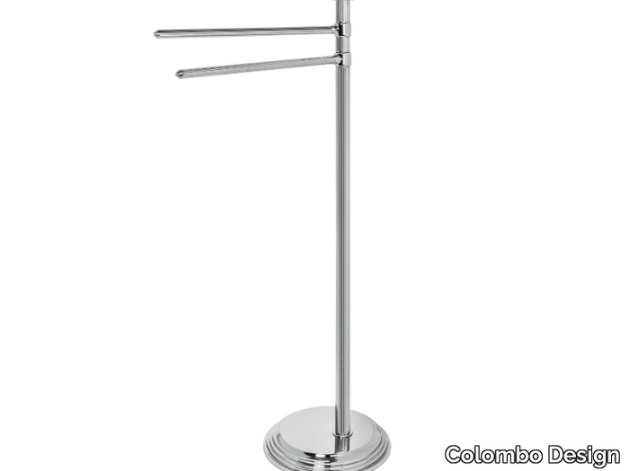 HERMITAGE B3338 - Swivel standing chromed brass towel rack _ Colombo Design