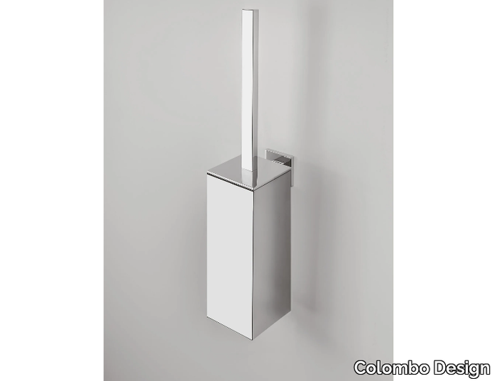 BASICQ B3707 - Wall-mounted chromed brass toilet brush _ Colombo Design