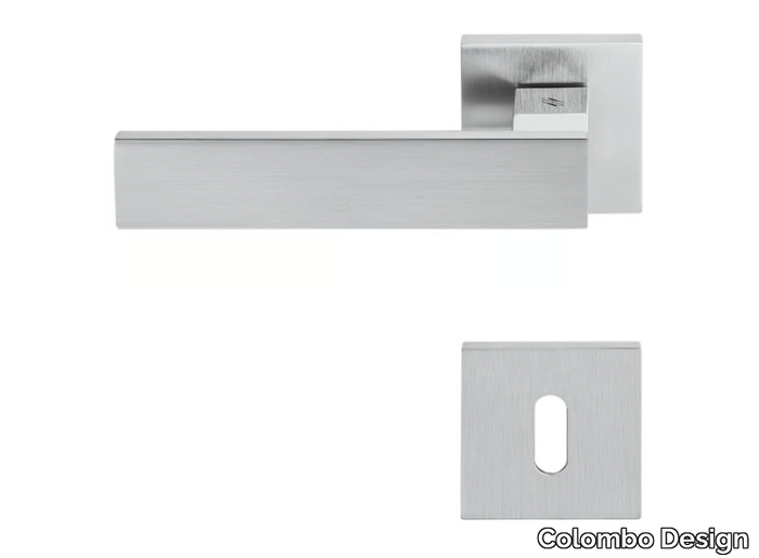 ALBA LC 91 R-RY - Brass door handle on rose _ Colombo Design