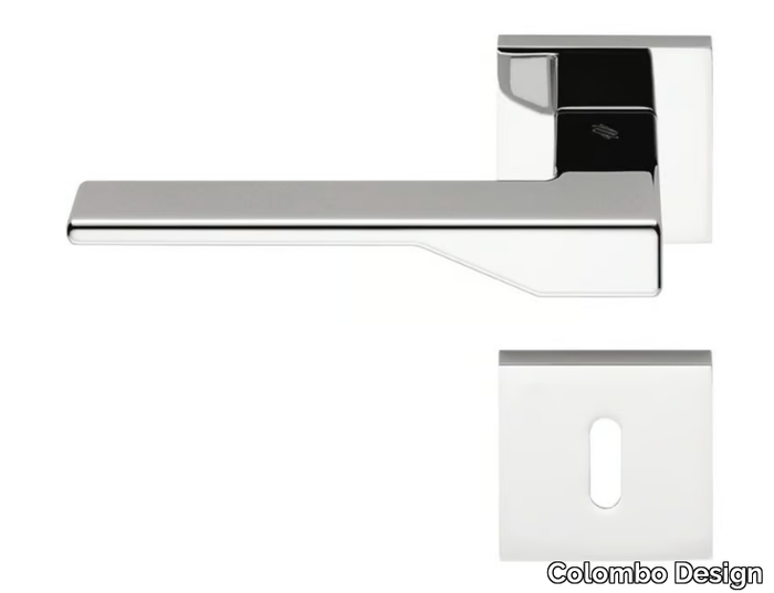 DEA FF 21 R-RY - Brass door handle on rose _ Colombo Design