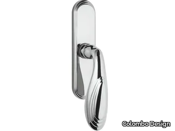 CAMEO DB 42 IM - Brass window handle on back plate _ Colombo Design