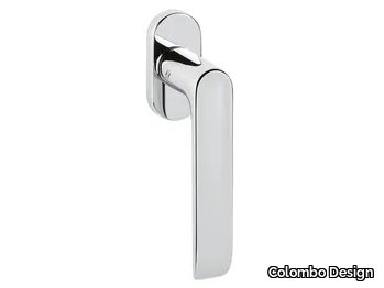 LUND SE 12 DK/SM - DK brass window handle on rose _ Colombo Design