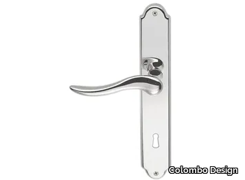 PETER ID 11 P-PY - Brass door handle on back plate _ Colombo Design