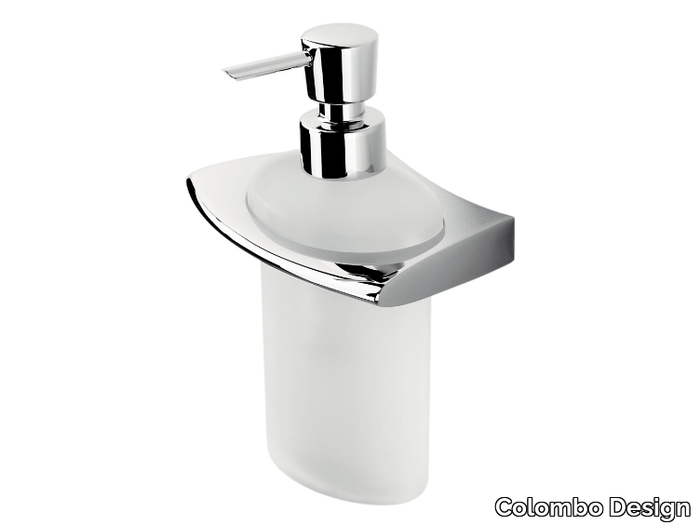 LAND B9318 - Wall-mounted etched glass Bathroom soap dispenser _ Colombo Design