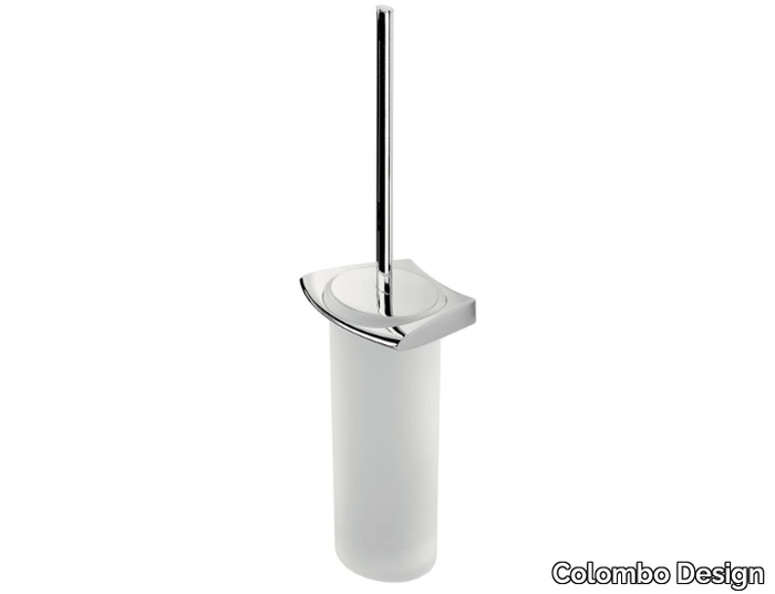 LAND B2807 - Wall-mounted etched glass toilet brush _ Colombo Design