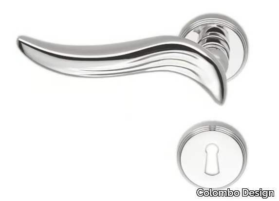 PIUMA AR 11 R-RY - Brass door handle on rose _ Colombo Design