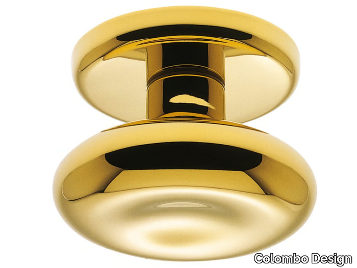 ROUND ID 25 / ID 35 - Brass door knob _ Colombo Design