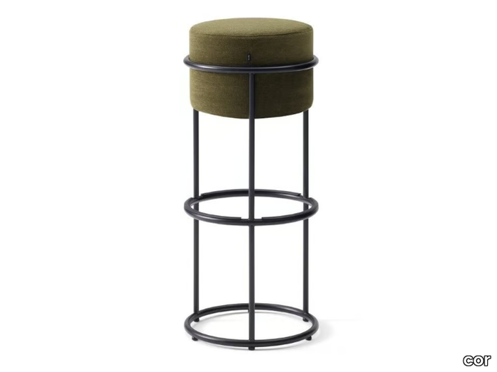 DROP - Fabric barstool with footrest _ COR