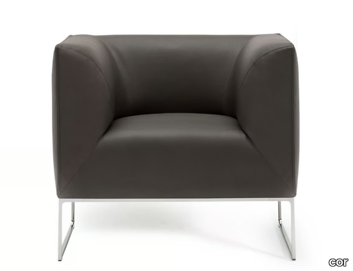 MELL - Upholstered leather armchair _ COR