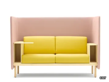 FLOATER - Sofa with integrated magazine rack _ COR