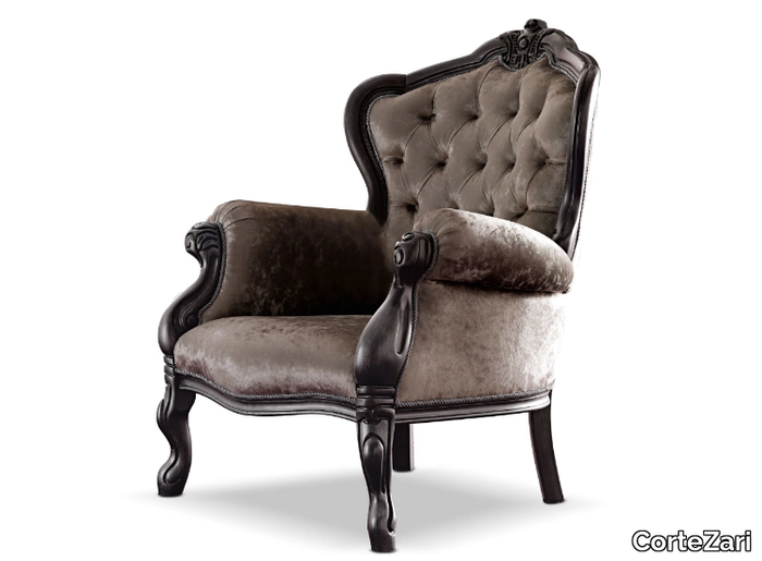 GEMMA - Upholstered armchair with armrests _ CorteZari