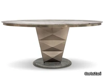 ERIK - Round marble dining table _ CorteZari