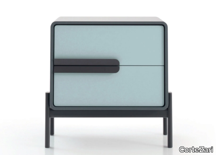 PERSEO - Rectangular MDF bedside table with drawers _ CorteZari