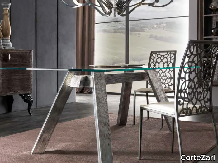SOHO - Rectangular glass table _ CorteZari