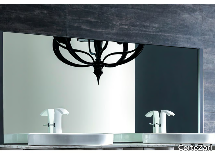 QUADRA - Metal mirror with integrated lighting _ CorteZari