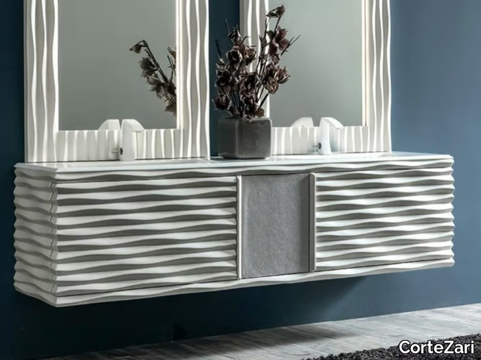 EBON - Double wall-mounted vanity unit _ CorteZari