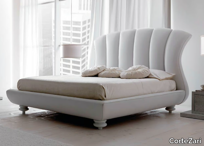 LEON - Leather double bed _ CorteZari