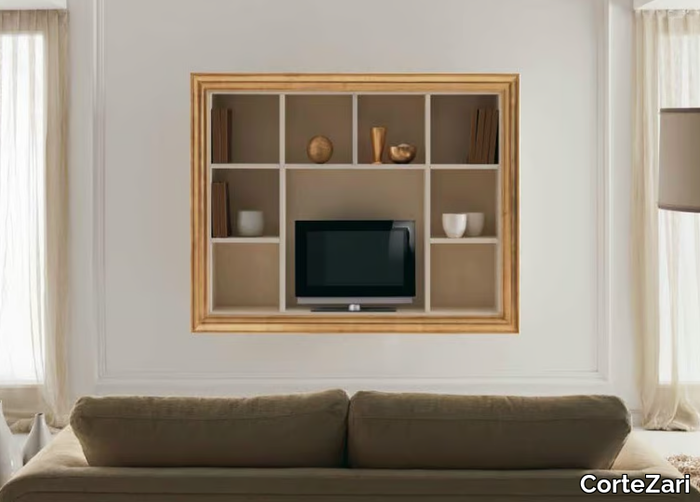 ZOE - Wooden TV cabinet with shelves _ CorteZari