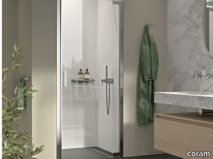 AVENUE - Niche glass shower cabin with hinged door _ coram