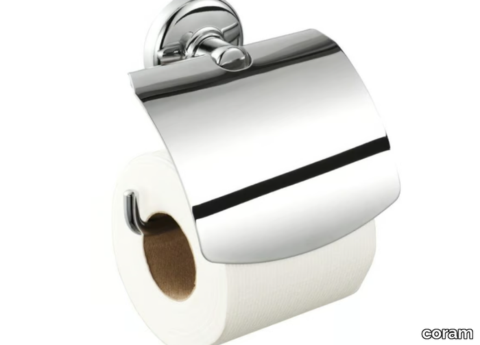 HOTEL - Metal toilet roll holder with cover _ coram