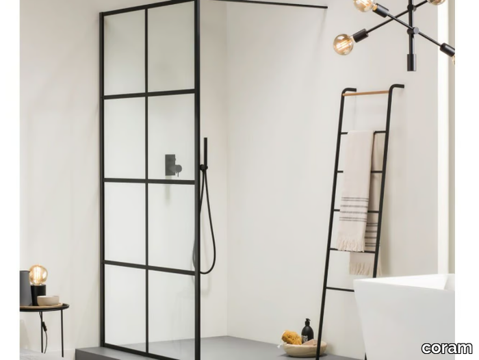 SOHO - Rectangular tempered glass Walk in shower _ coram