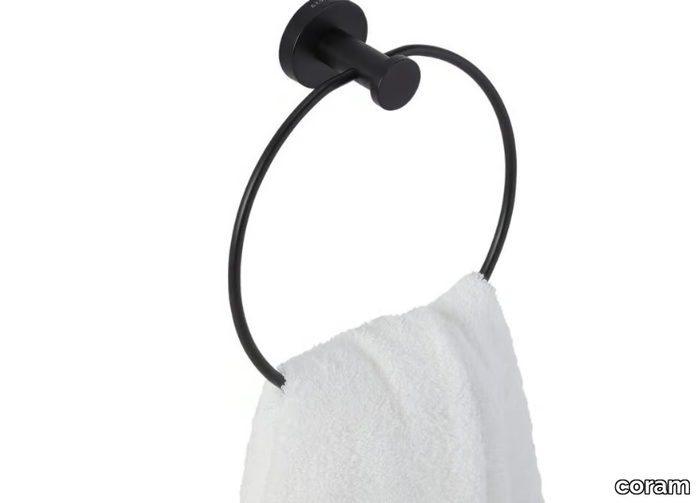 NEMOX BLACK - Metal towel ring _ coram