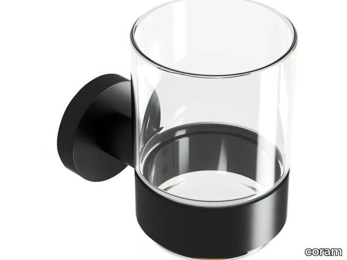 NEMOX BLACK - Glass toothbrush holder _ coram