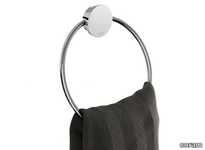 OPAL CHROME - Stainless steel towel ring _ coram