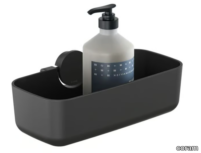 OPAL BLACK - Wall-mounted stainless steel soap dish for shower _ coram