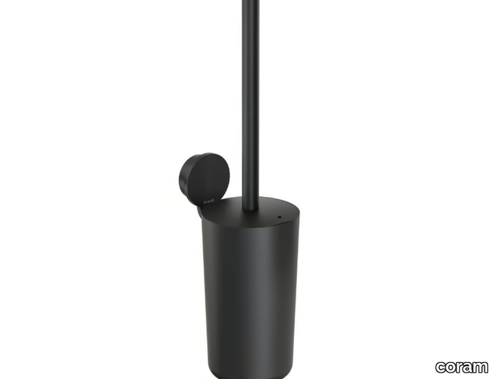 OPAL BLACK - Wall-mounted stainless steel toilet brush _ coram