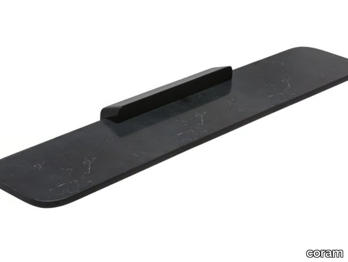 SHIFT BLACK - Glass bathroom wall shelf _ coram