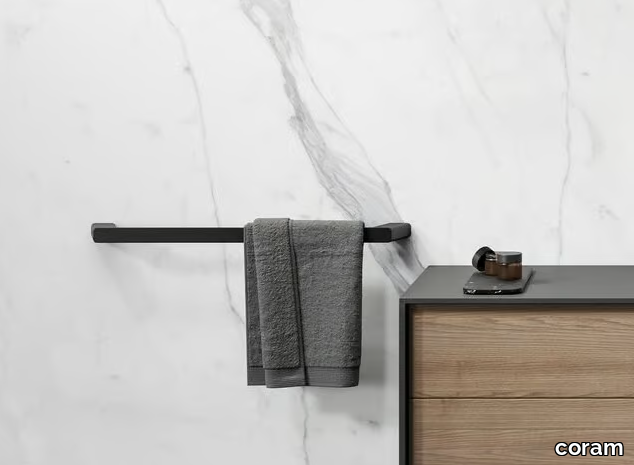 SHIFT BLACK - Metal towel rail _ coram