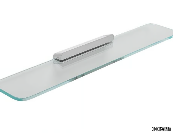 SHIFT CHROME - Glass bathroom wall shelf _ coram