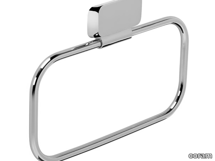 SHIFT CHROME - Metal towel ring _ coram